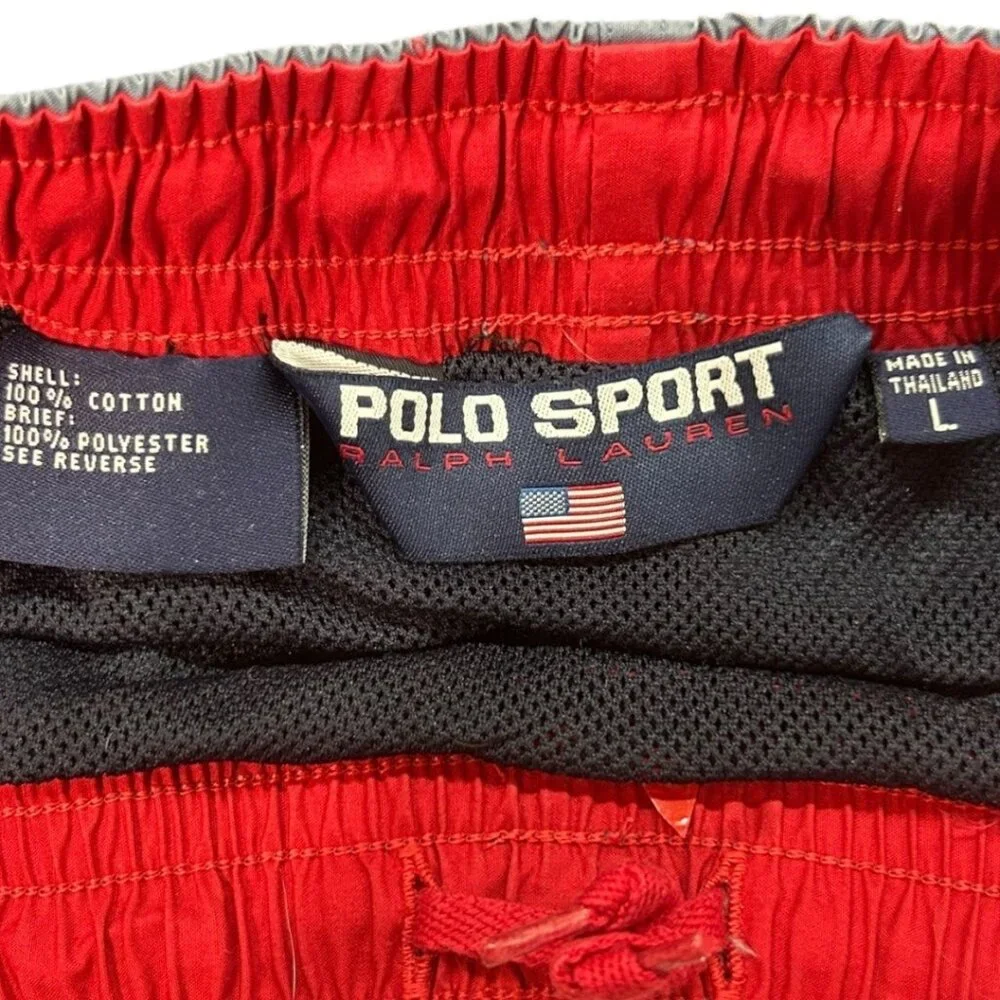 Vintage Polo Sport Ralph Lauren Sailboat‎ Swim Trunks Shorts - Men’s size Large